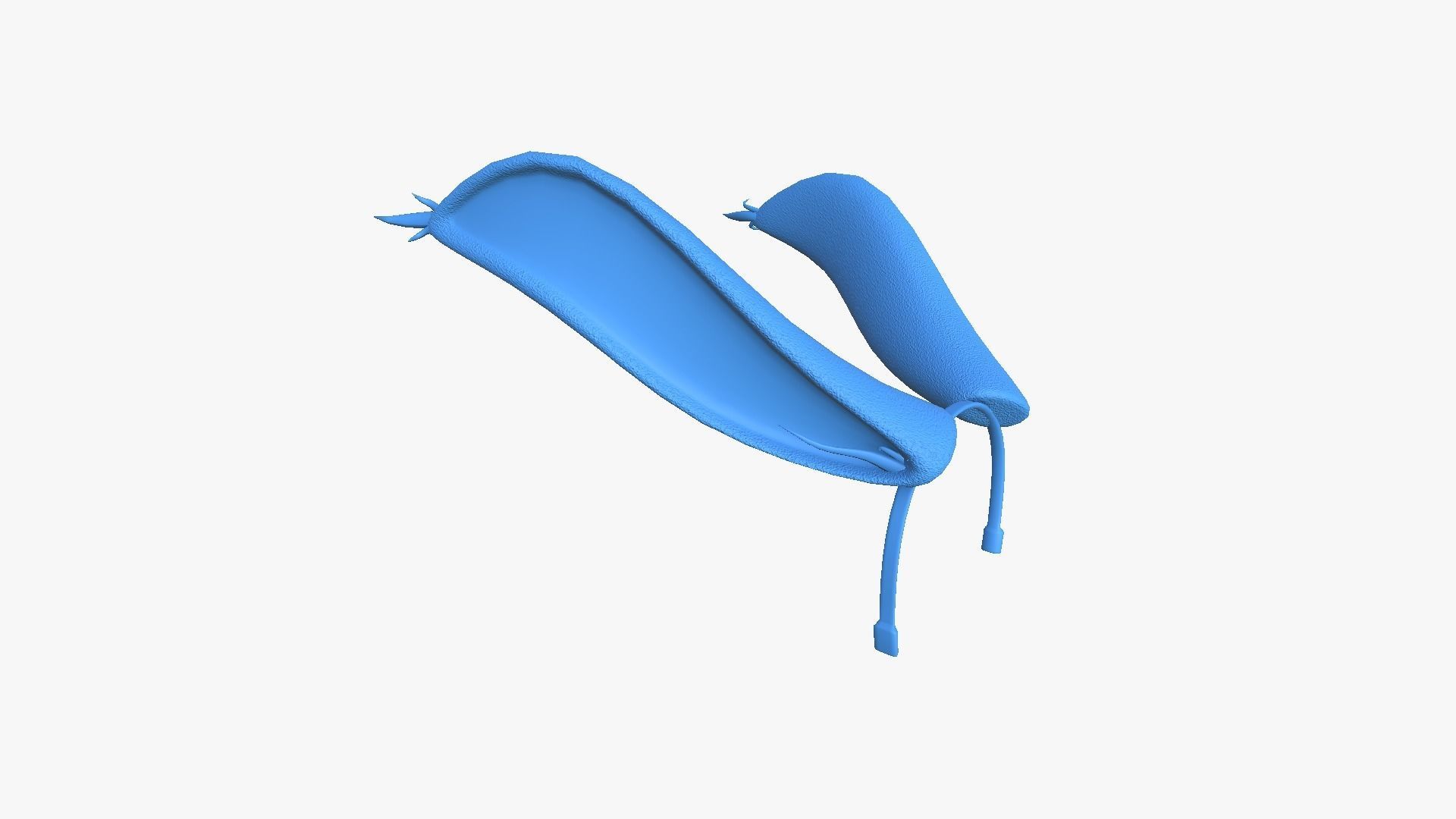 Furry Ears Tiara I04 Beige - Headband Character Design Low-poly 3D model_7