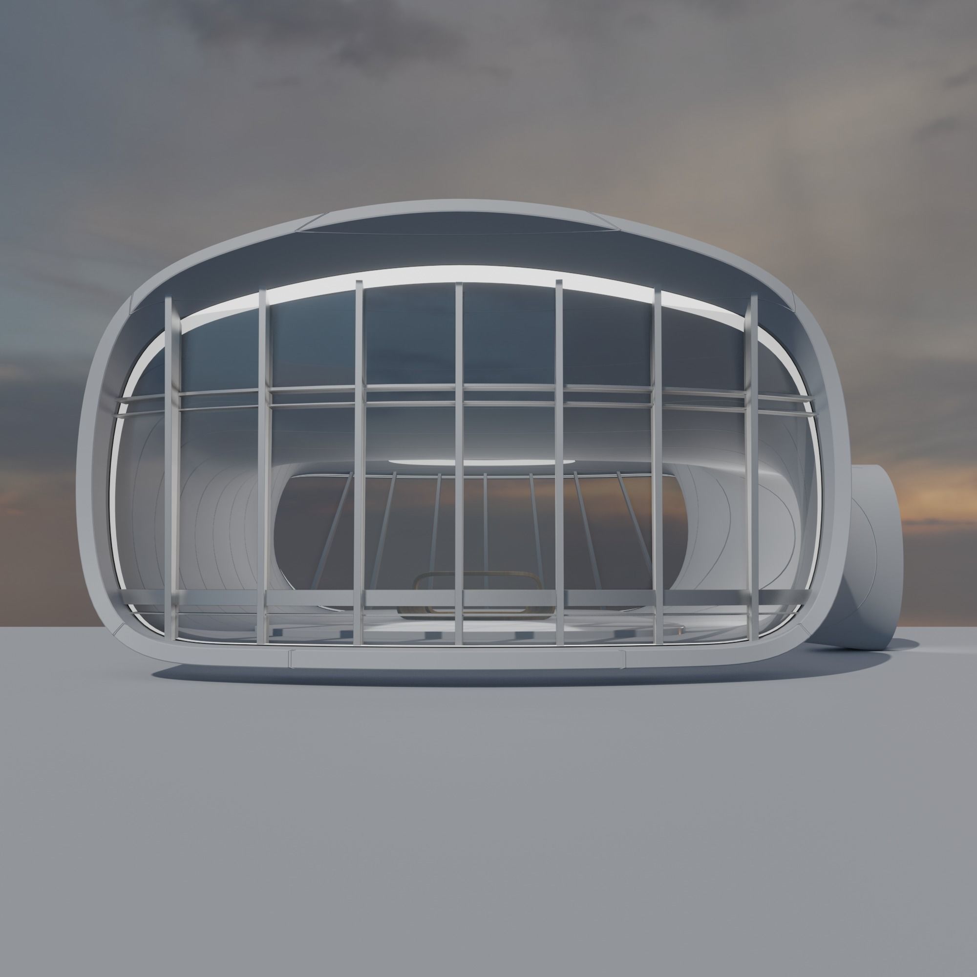 Sci fi interior 3D model_10