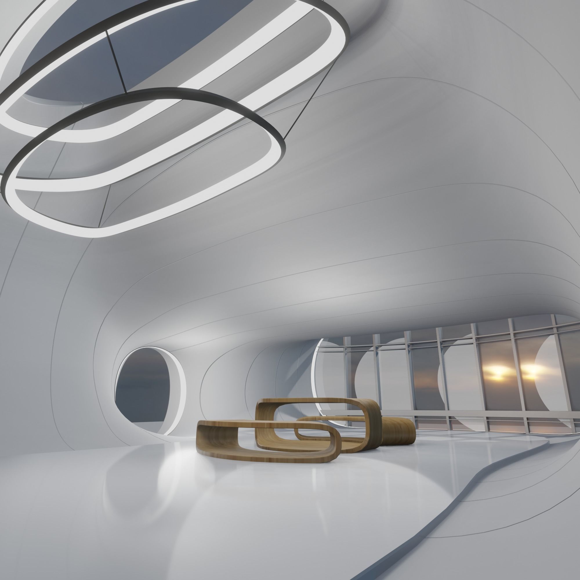 Sci fi interior 3D model_7