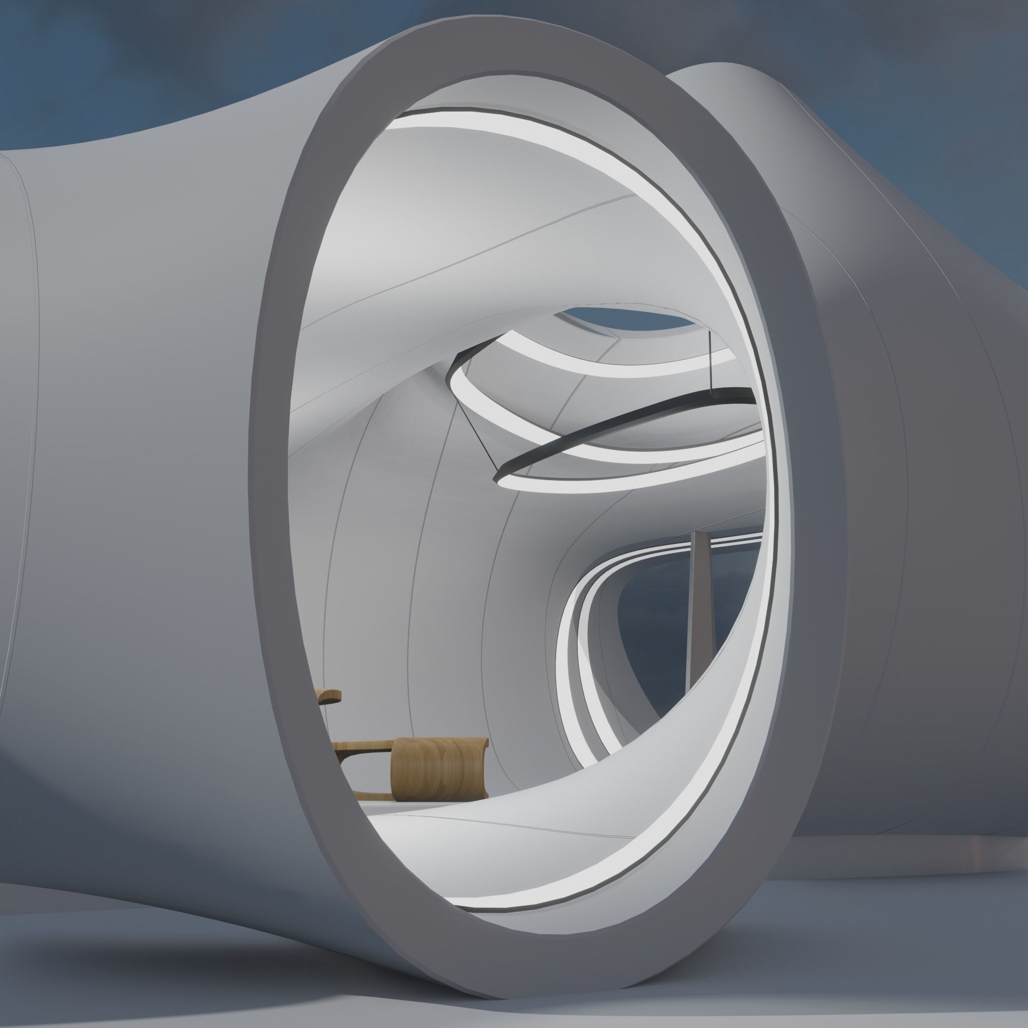 Sci fi interior 3D model_9