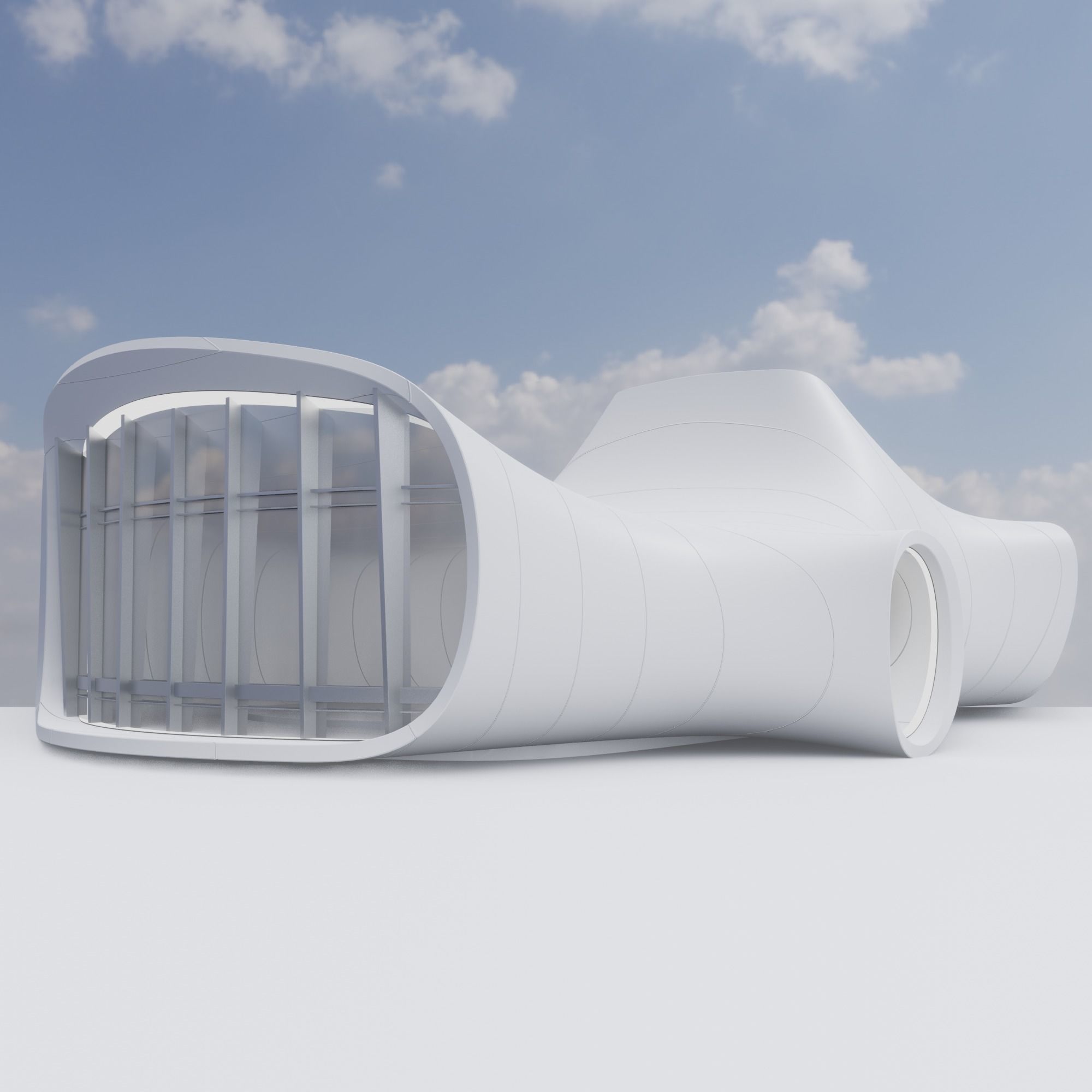 Sci fi interior 3D model_3