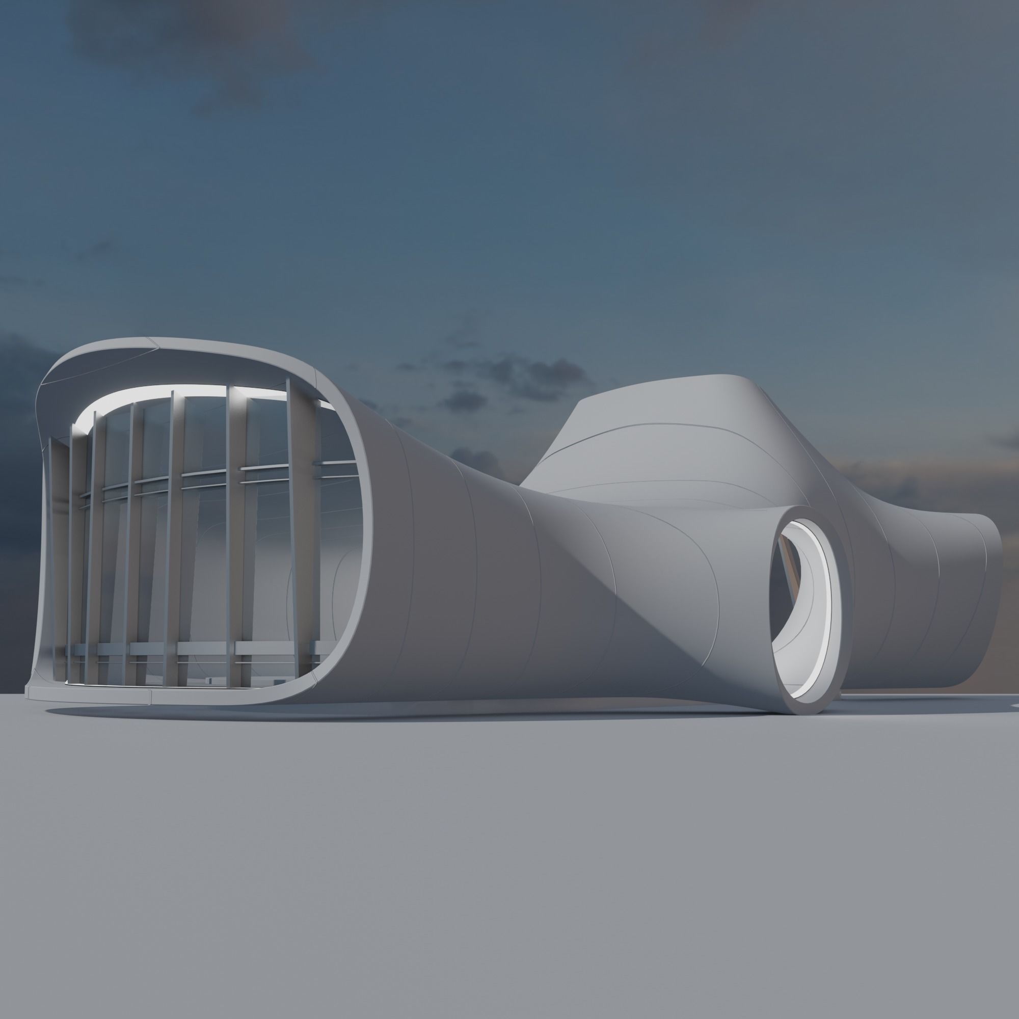 Sci fi interior 3D model_6