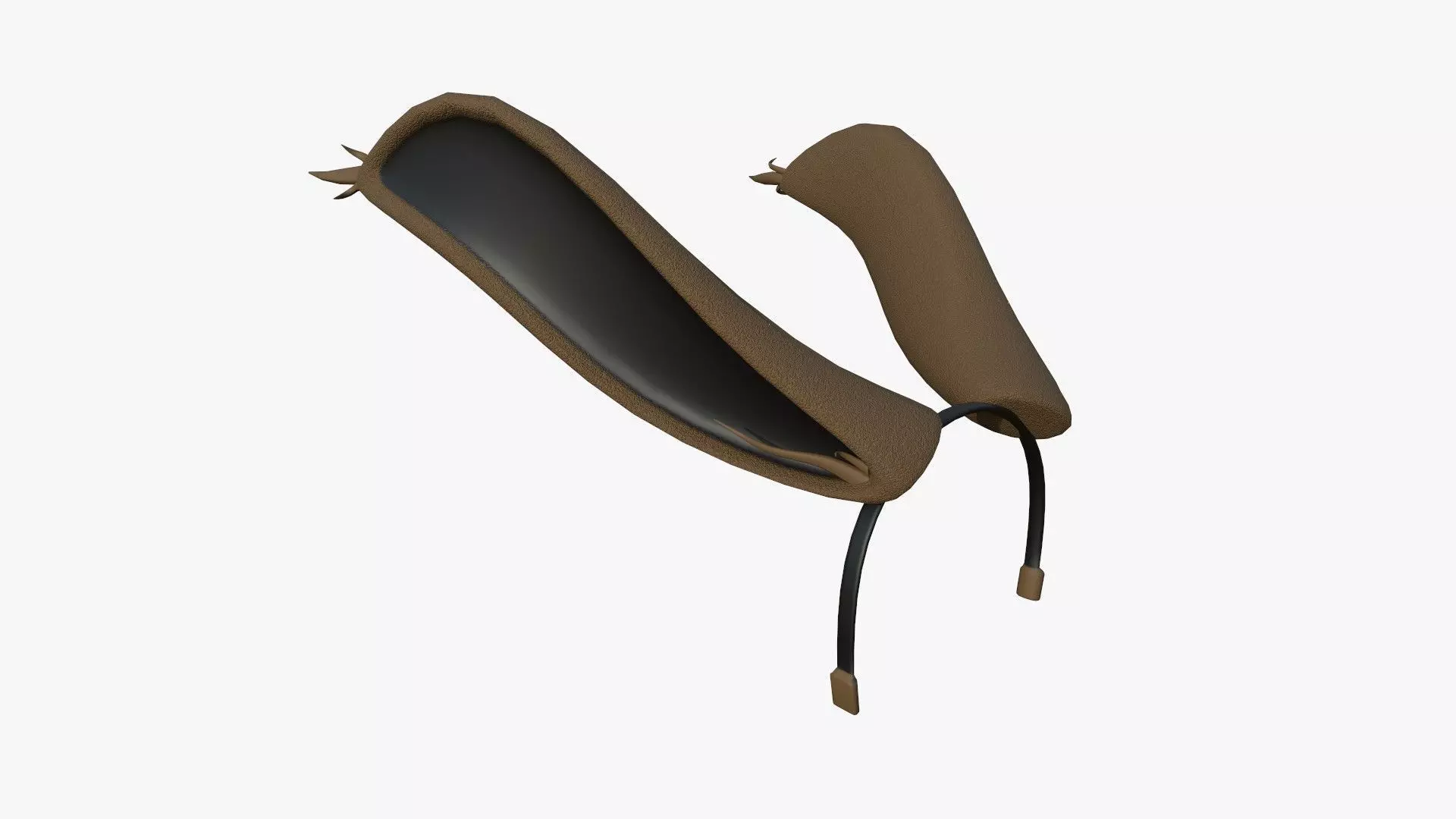 Furry Ears Tiara I05 Brown - Headband Character Design Low-poly 3D model_0