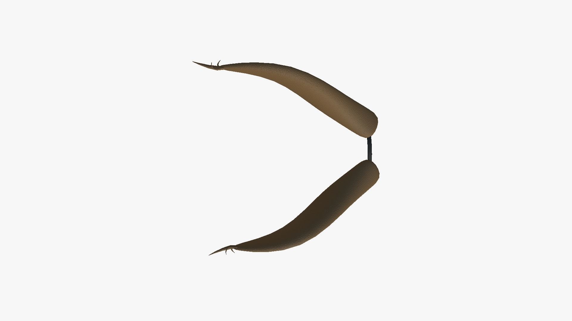 Furry Ears Tiara I05 Brown - Headband Character Design Low-poly 3D model_4