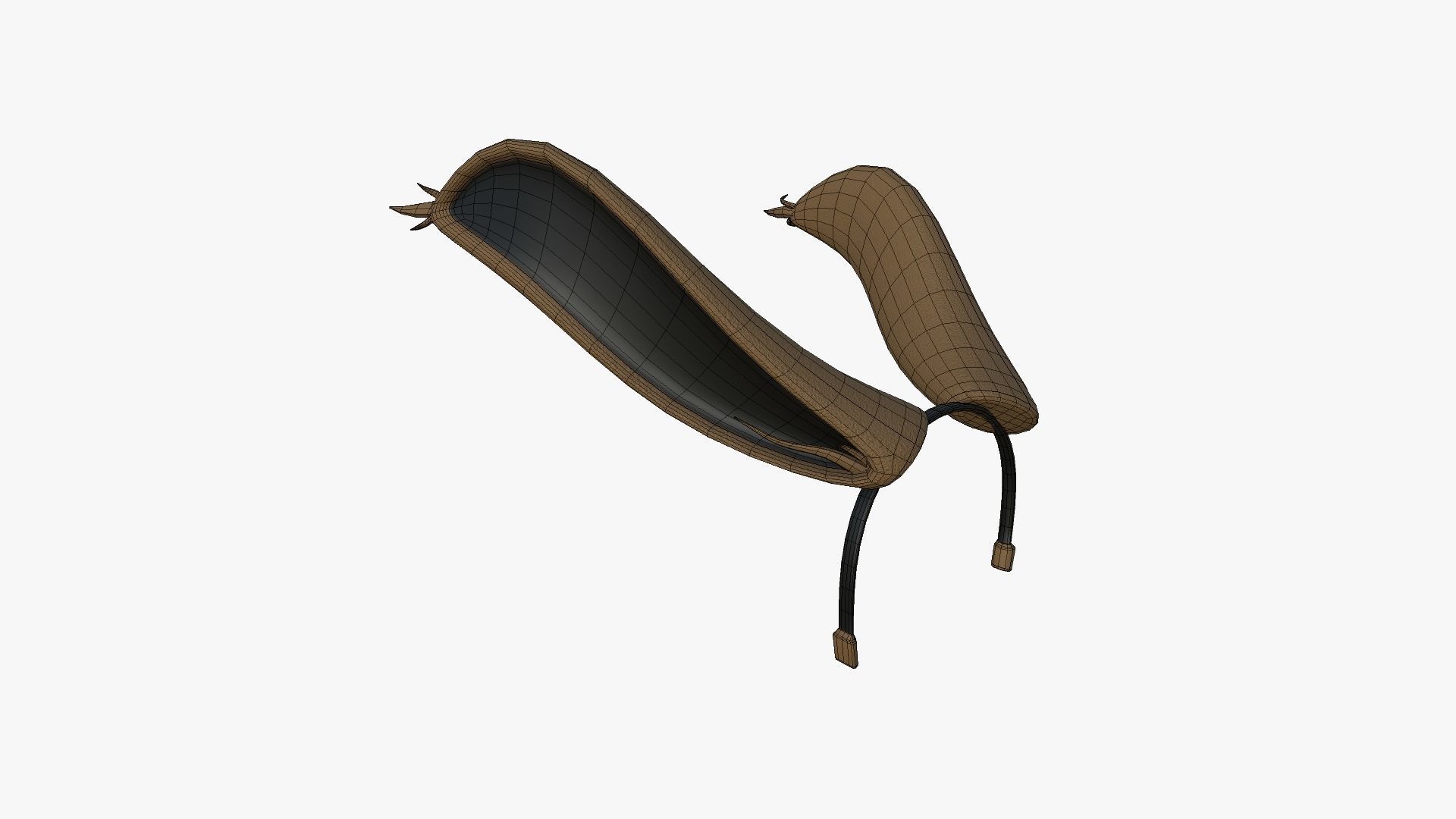 Furry Ears Tiara I05 Brown - Headband Character Design Low-poly 3D model_6