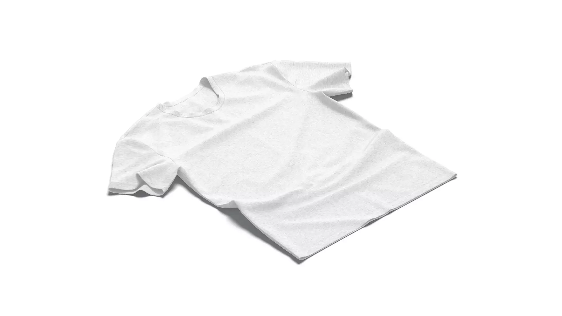 Flat Lay T-shirt - wrinkled casual tshirt Low-poly 3D model