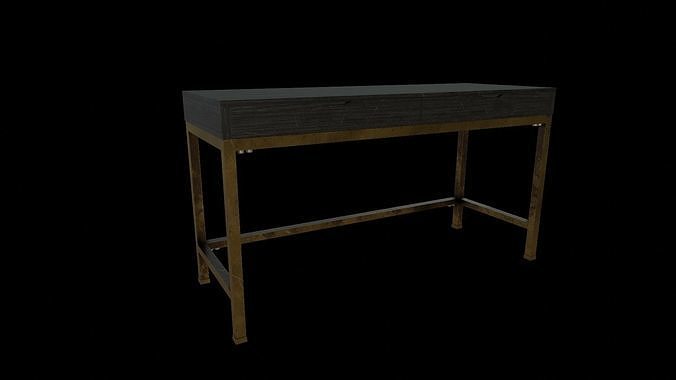 Desk Aerne-40 Low-poly 3D model