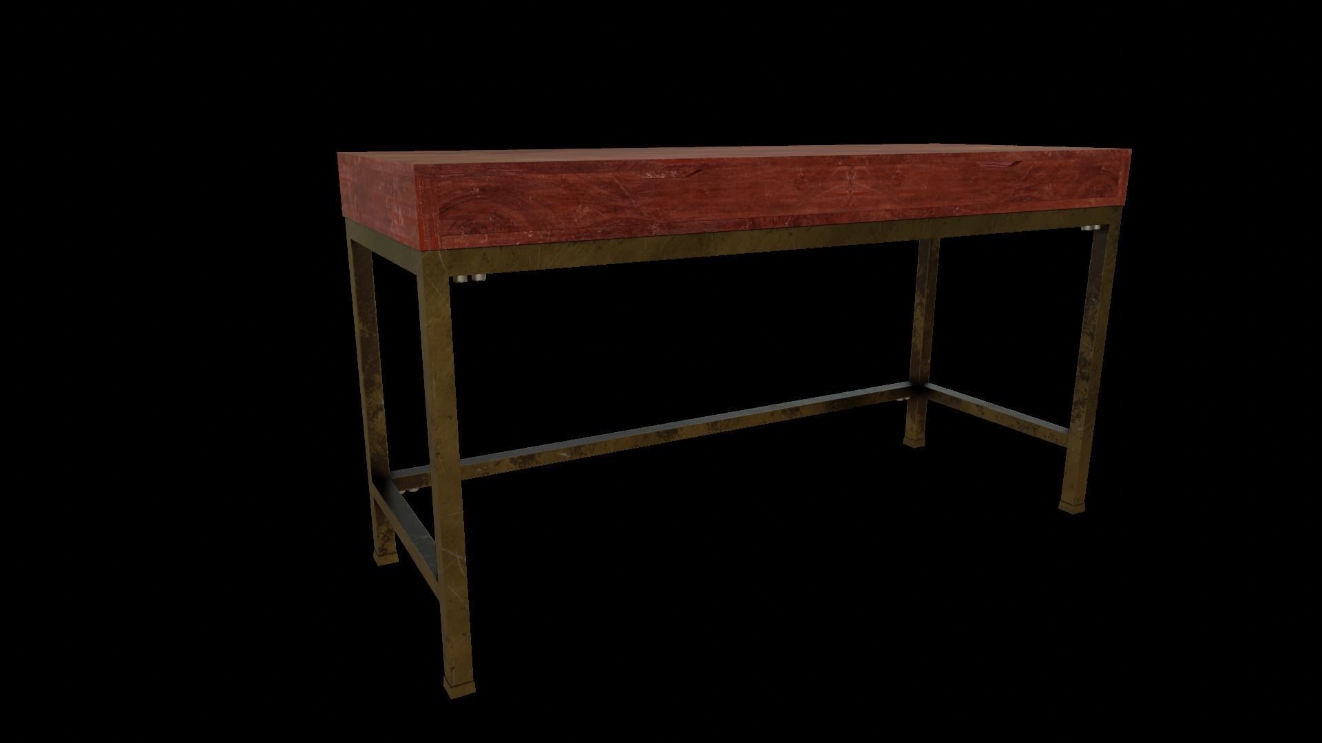 Desk Aerne-40 Low-poly 3D model_2