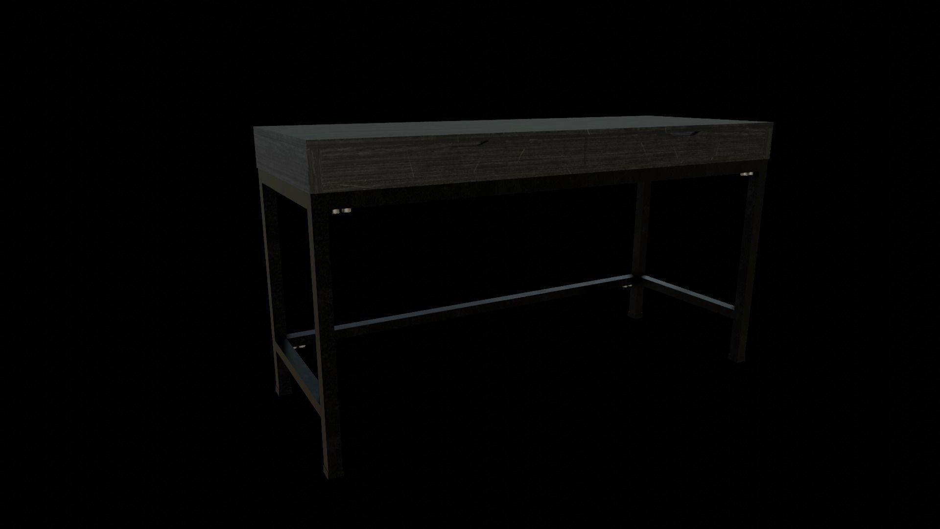 Desk Aerne-40 Low-poly 3D model_1