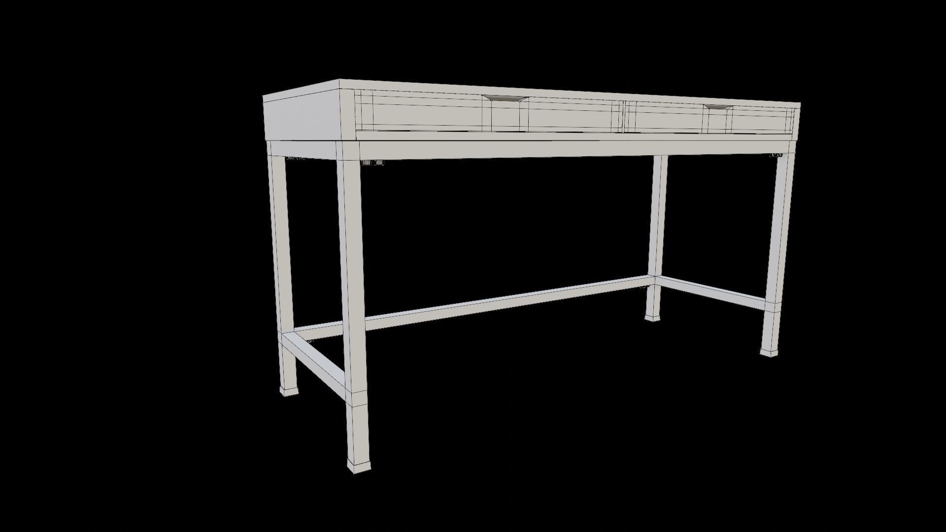 Desk Aerne-40 Low-poly 3D model_5