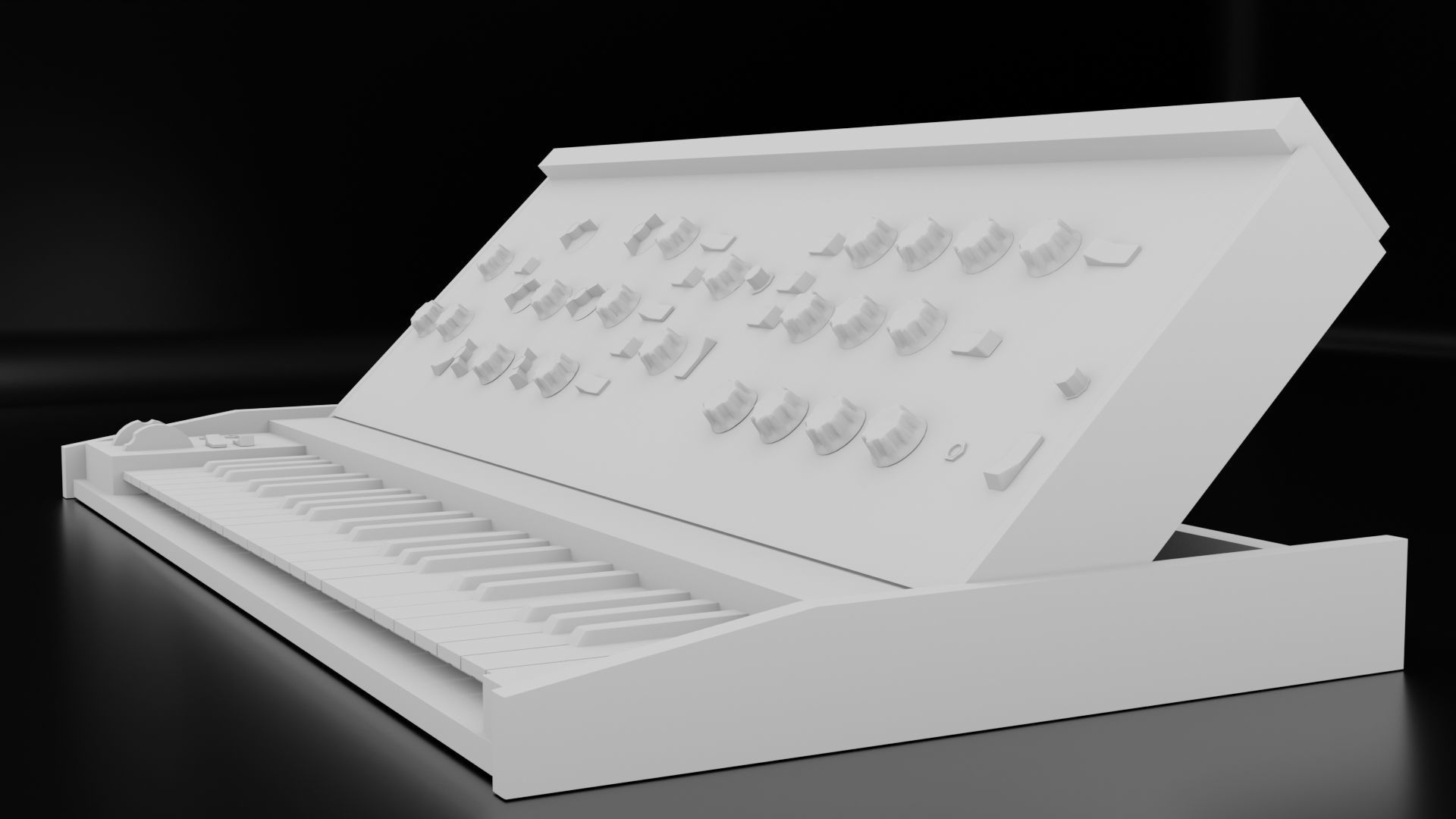 Vintage Mini Moog Synthesizer - 3D Model 3D model_4