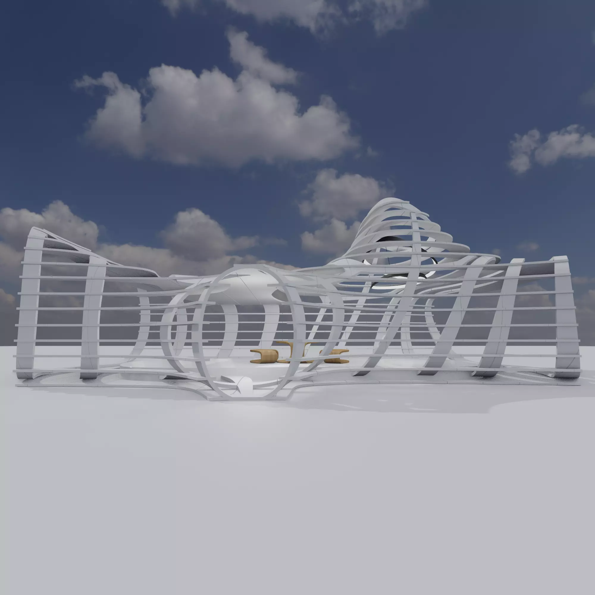 Sci Fi Exhibition Hall Interior 3D model