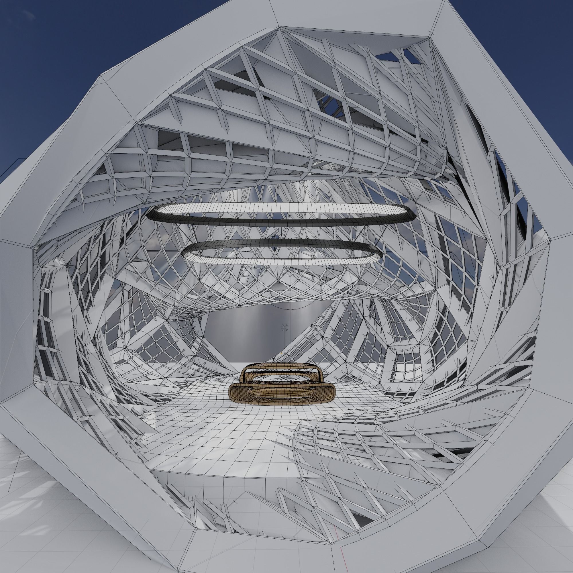 Sci fi interior loft 3D model_6