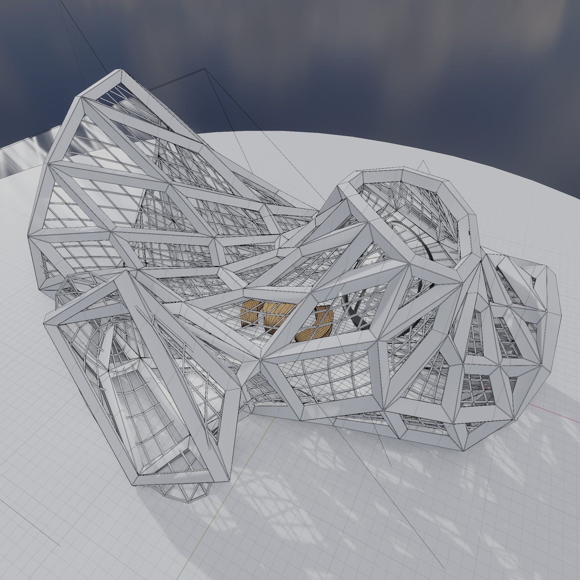 Sci fi interior loft 3D model_5