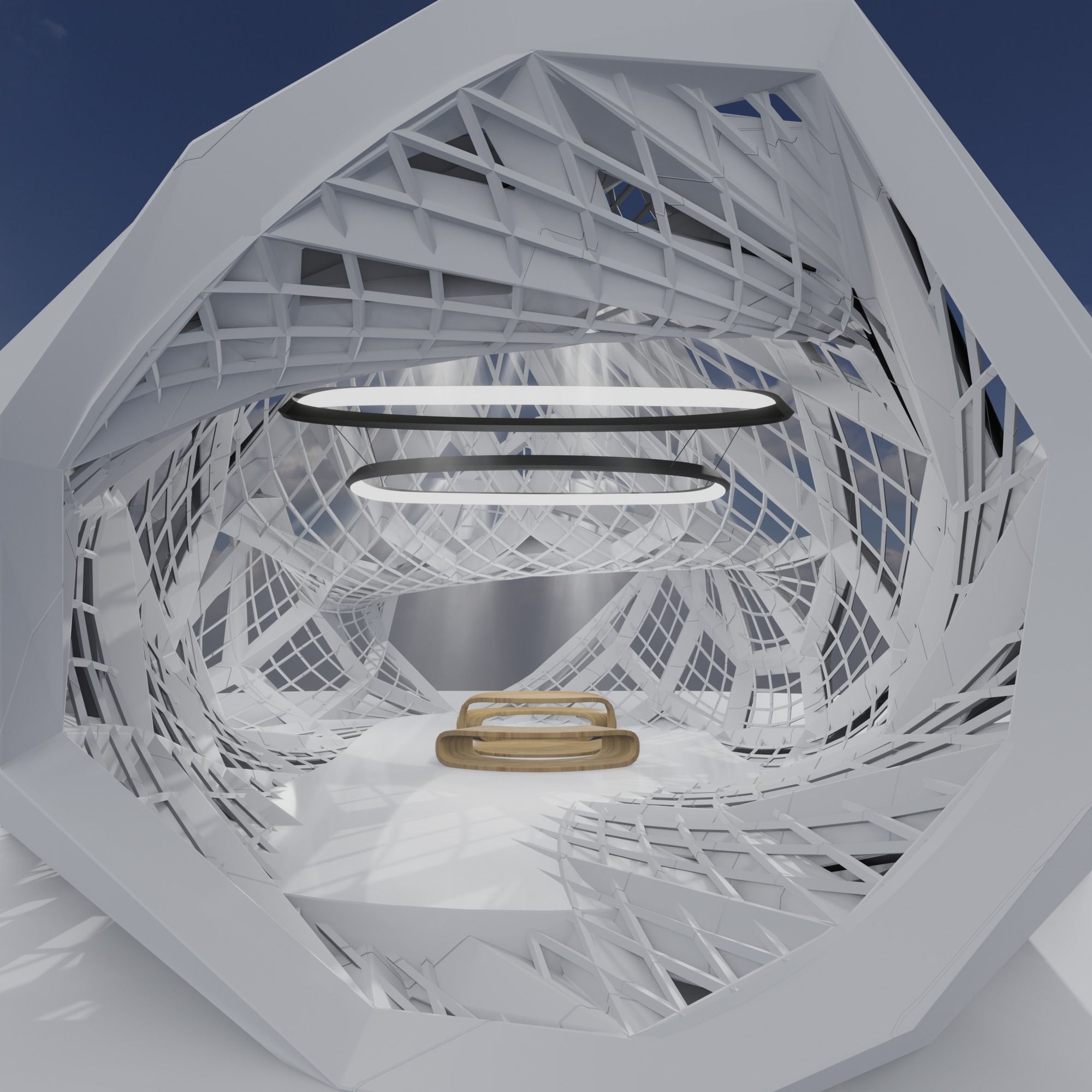 Sci fi interior loft 3D model_3