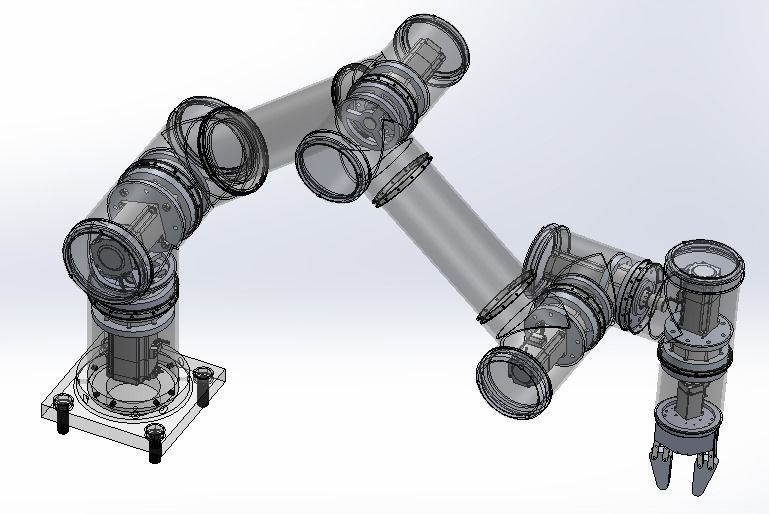Robotic arm 6 DOF 3D model_9