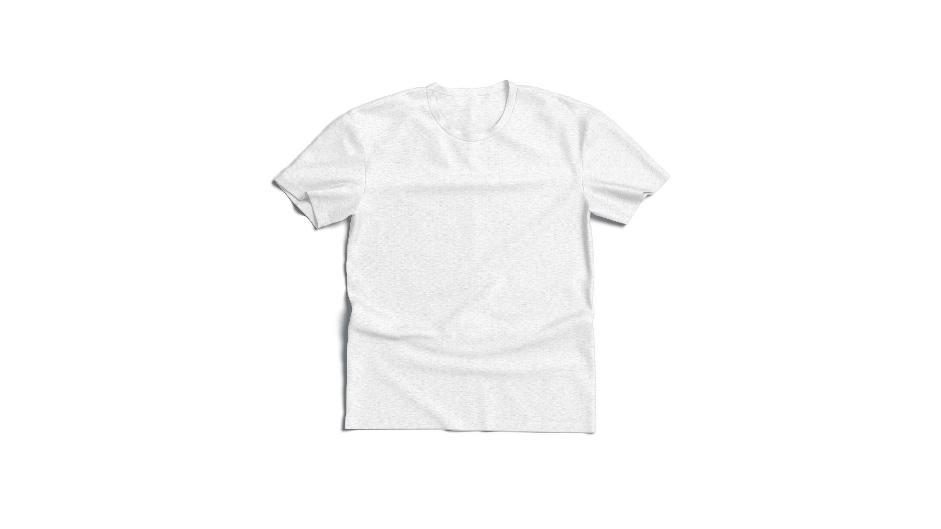 Flat Lay T-shirt front and back - wrinkled fabric tee-shirt Low-poly 3D model_1