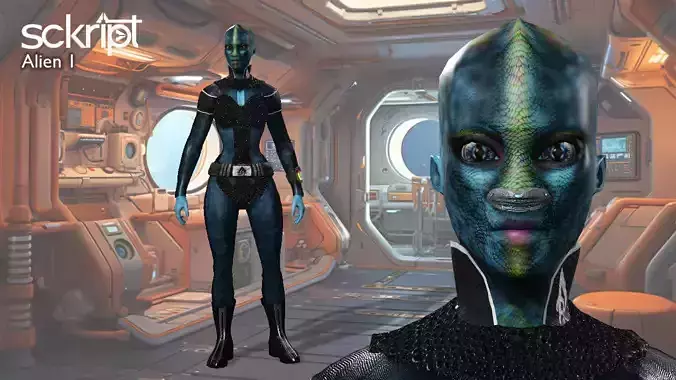 Argo Sci-fi Series Alien 1 Low-poly 3D model