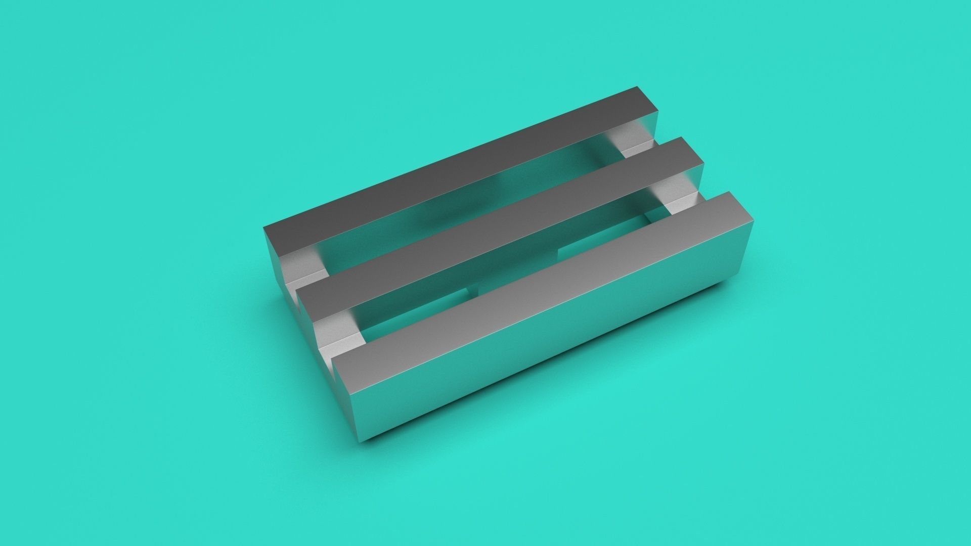 Metallic Lego Grille 3D model_7