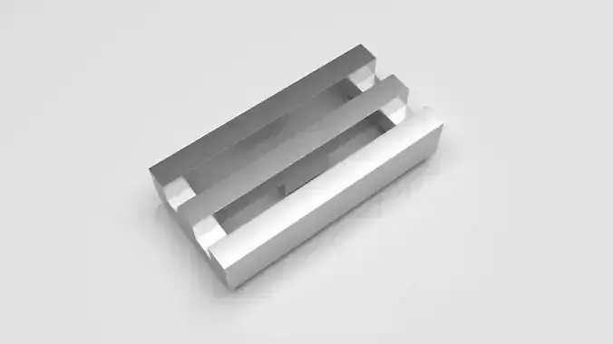 Metallic Lego Grille 3D model