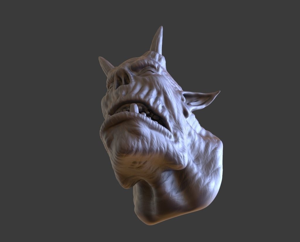 HEAD-F6  high poly sculpt 3D model 3D model_5