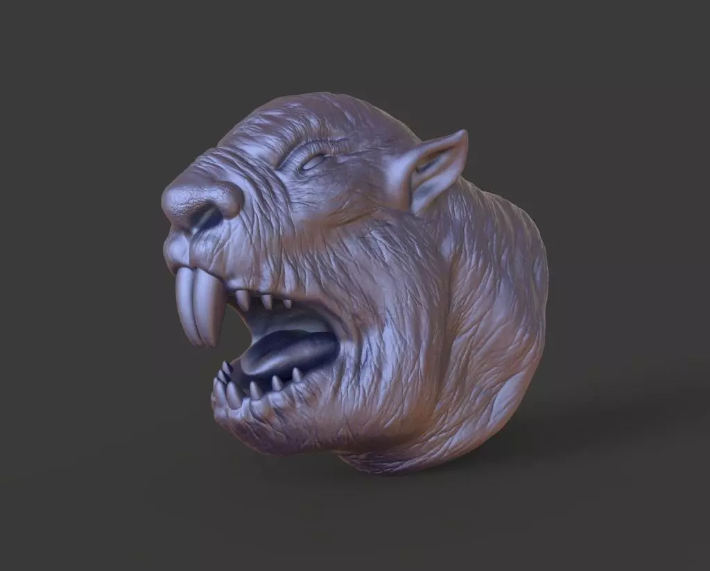 HEAD-F9  high poly sculpt 3D model 3D model_0