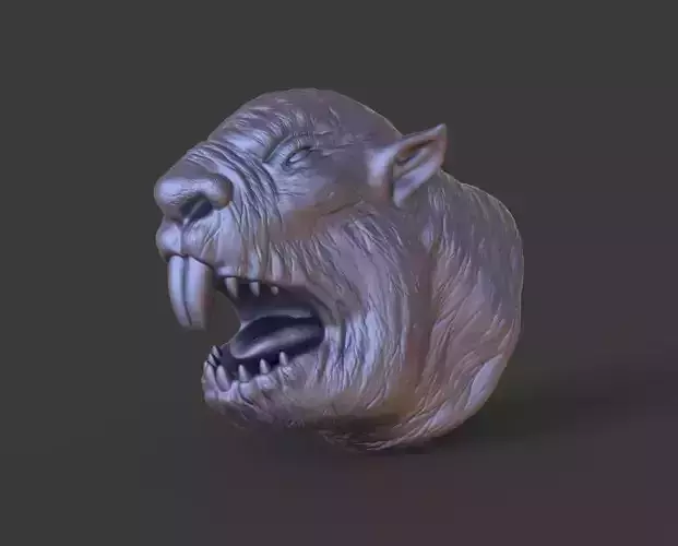 HEAD-F9  high poly sculpt 3D model