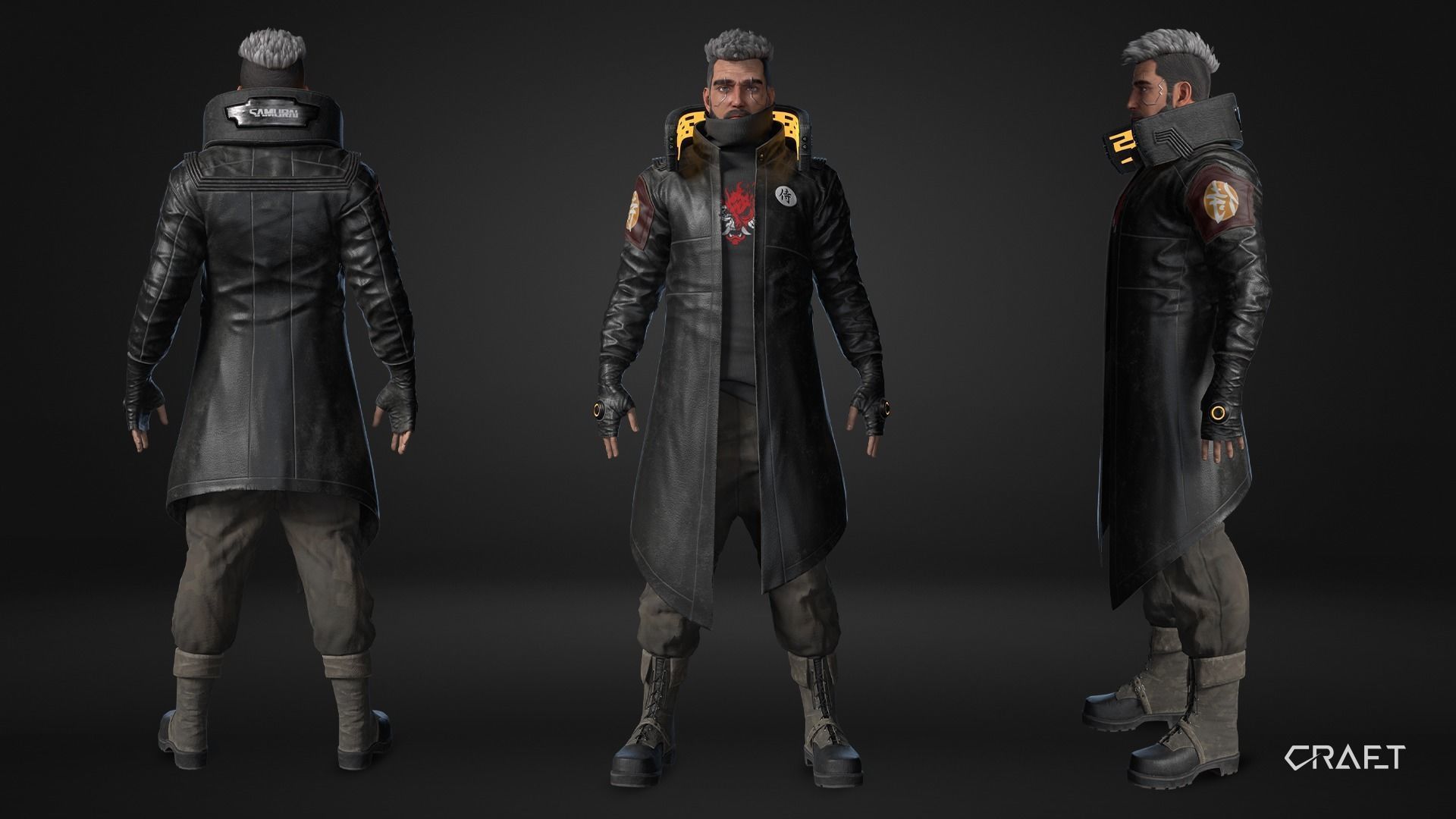 CyberPunk Guy Low-poly 3D model_2