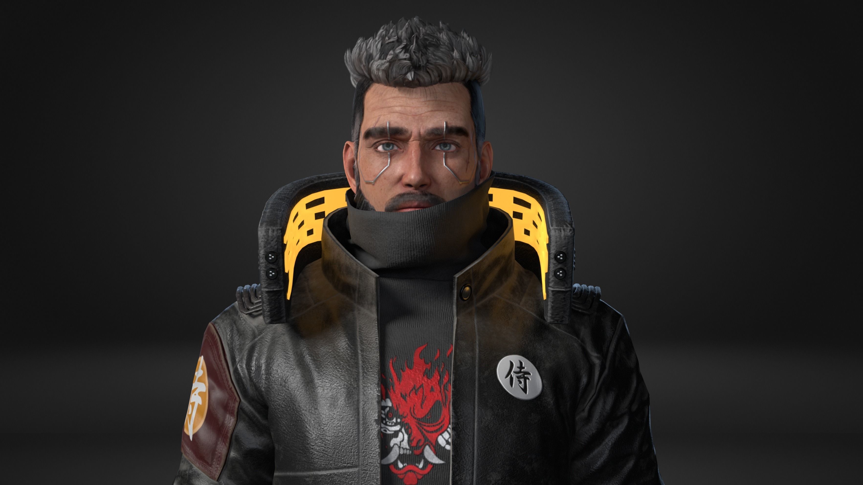 CyberPunk Guy Low-poly 3D model_1