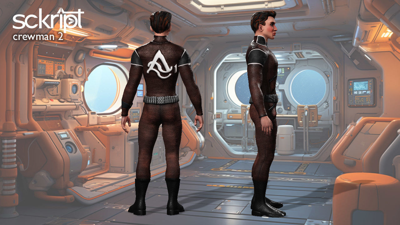 Argo Sci-fi Series Crewman 2 Low-poly 3D model_2