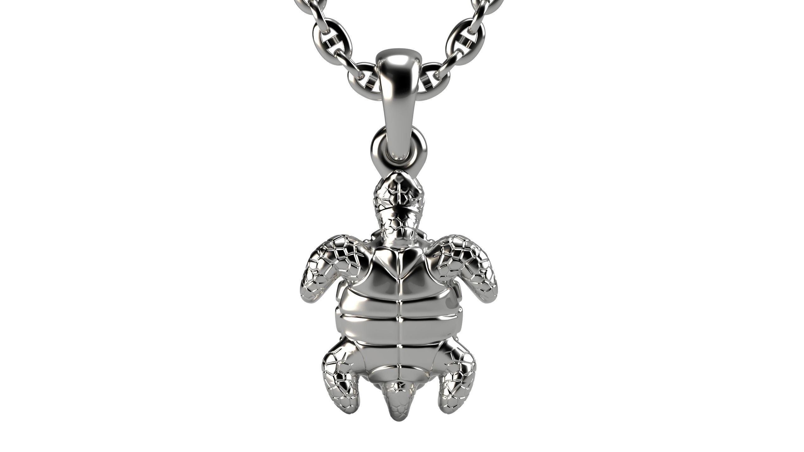 Turtle pendant 3D print model_11