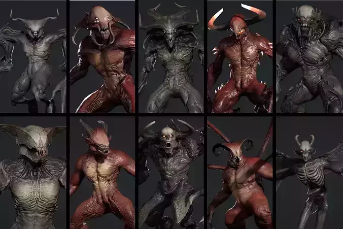 Hell Demon Super Pack 2 3D Model Collection