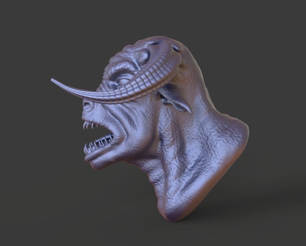 HEAD-F14  high poly sculpt 3D model 3D model_3