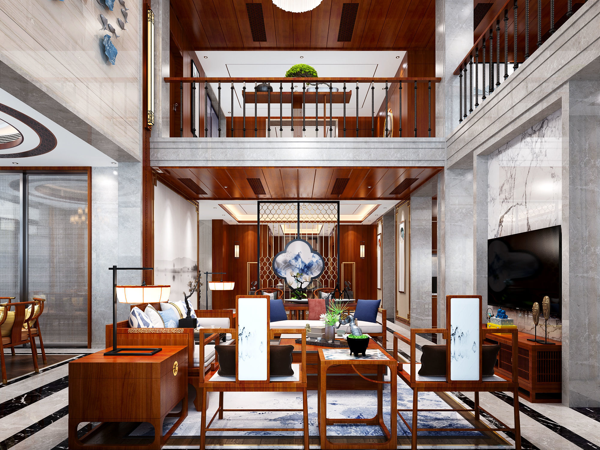 restaurant room style and tea 3D model_4