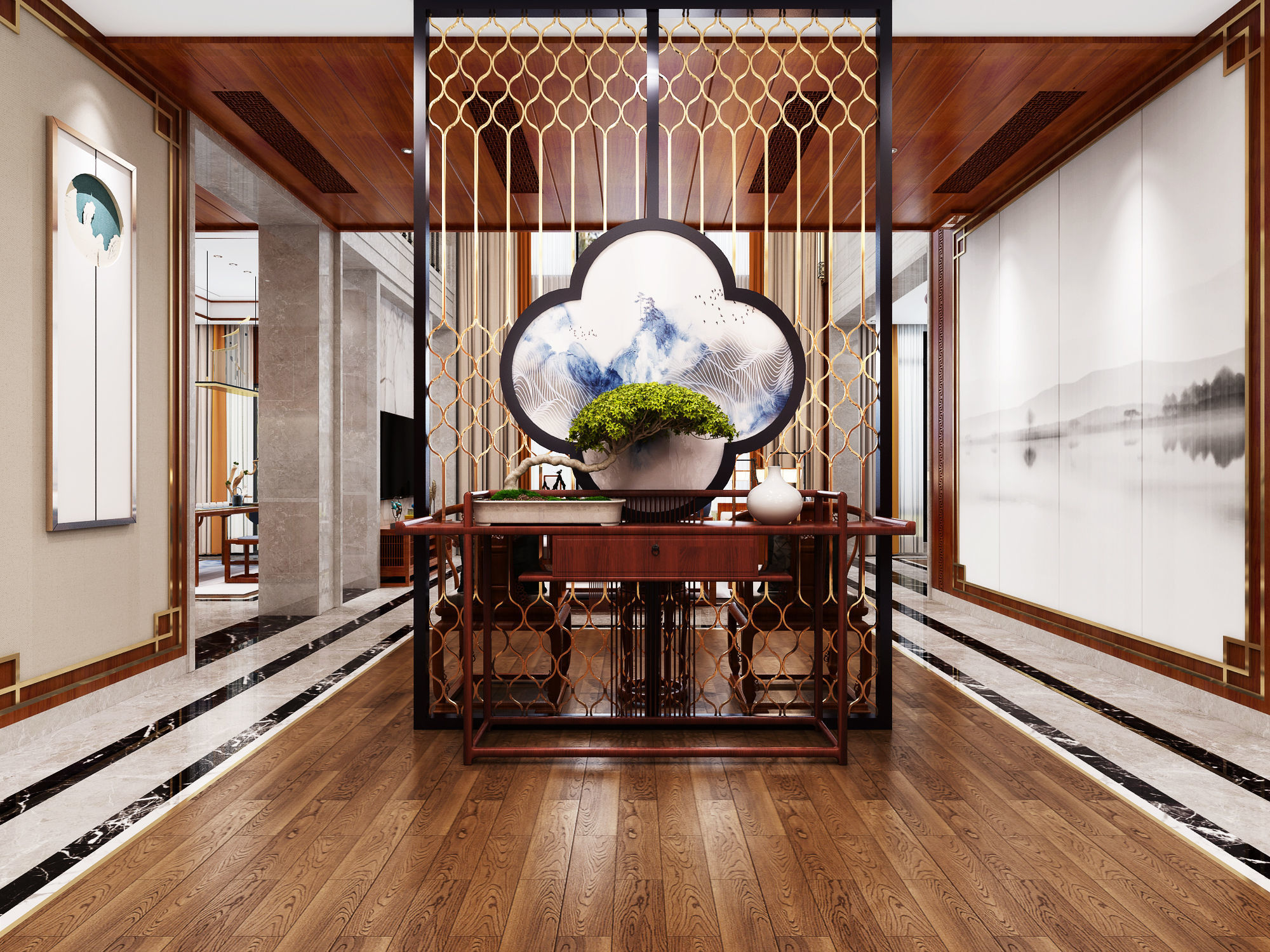 restaurant room style and tea 3D model_8