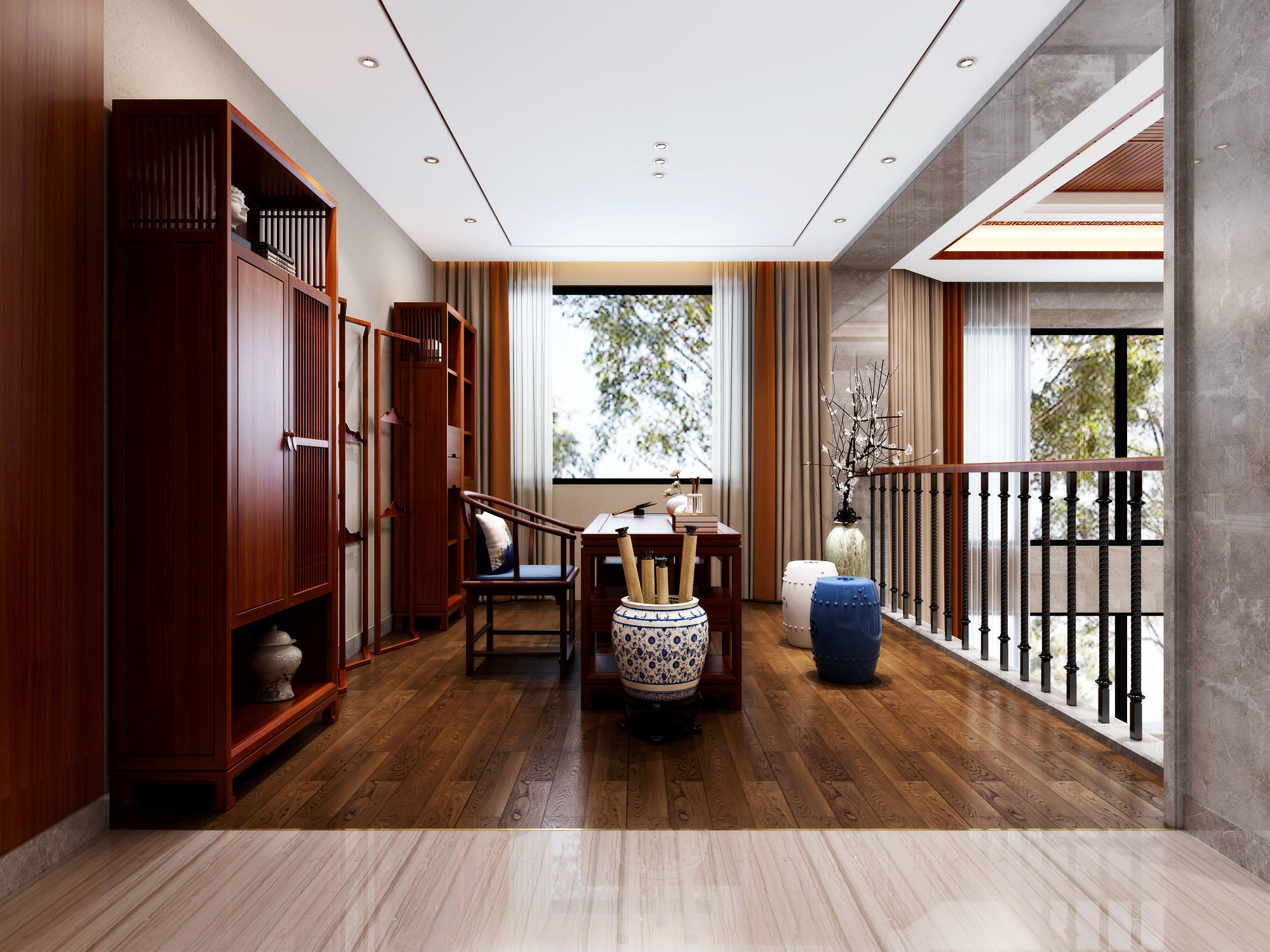 restaurant room style and tea 3D model_7