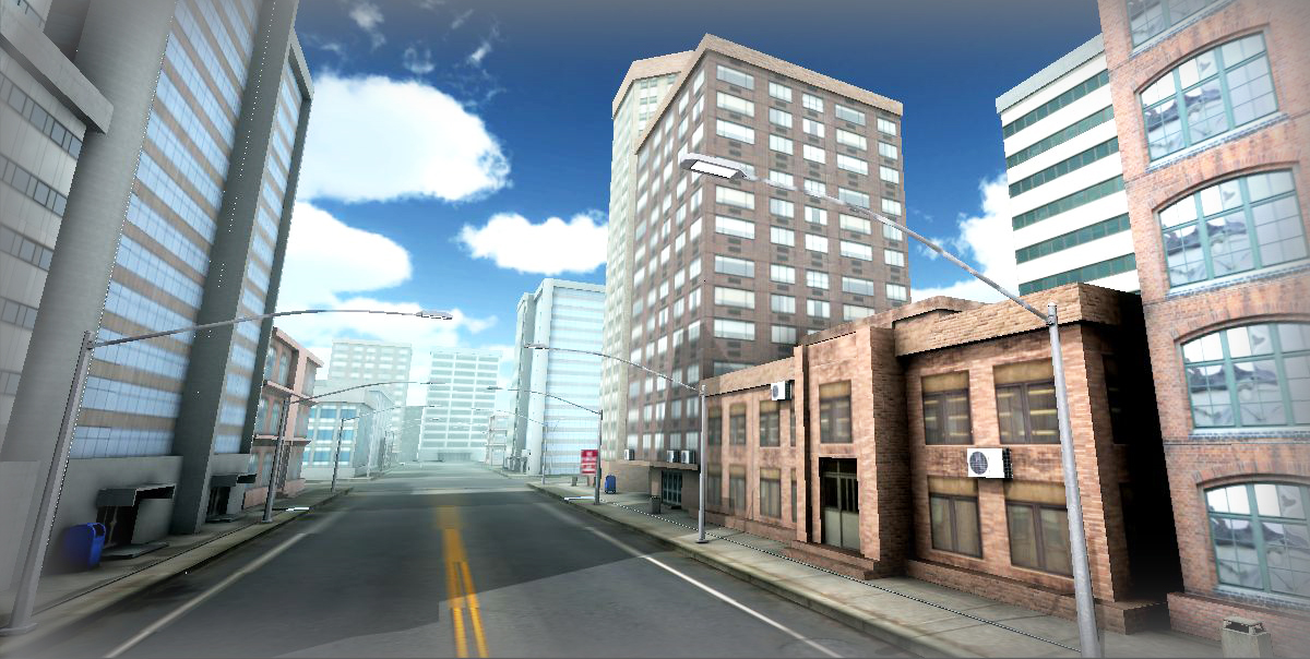 Urban City Low-poly 3D model_5