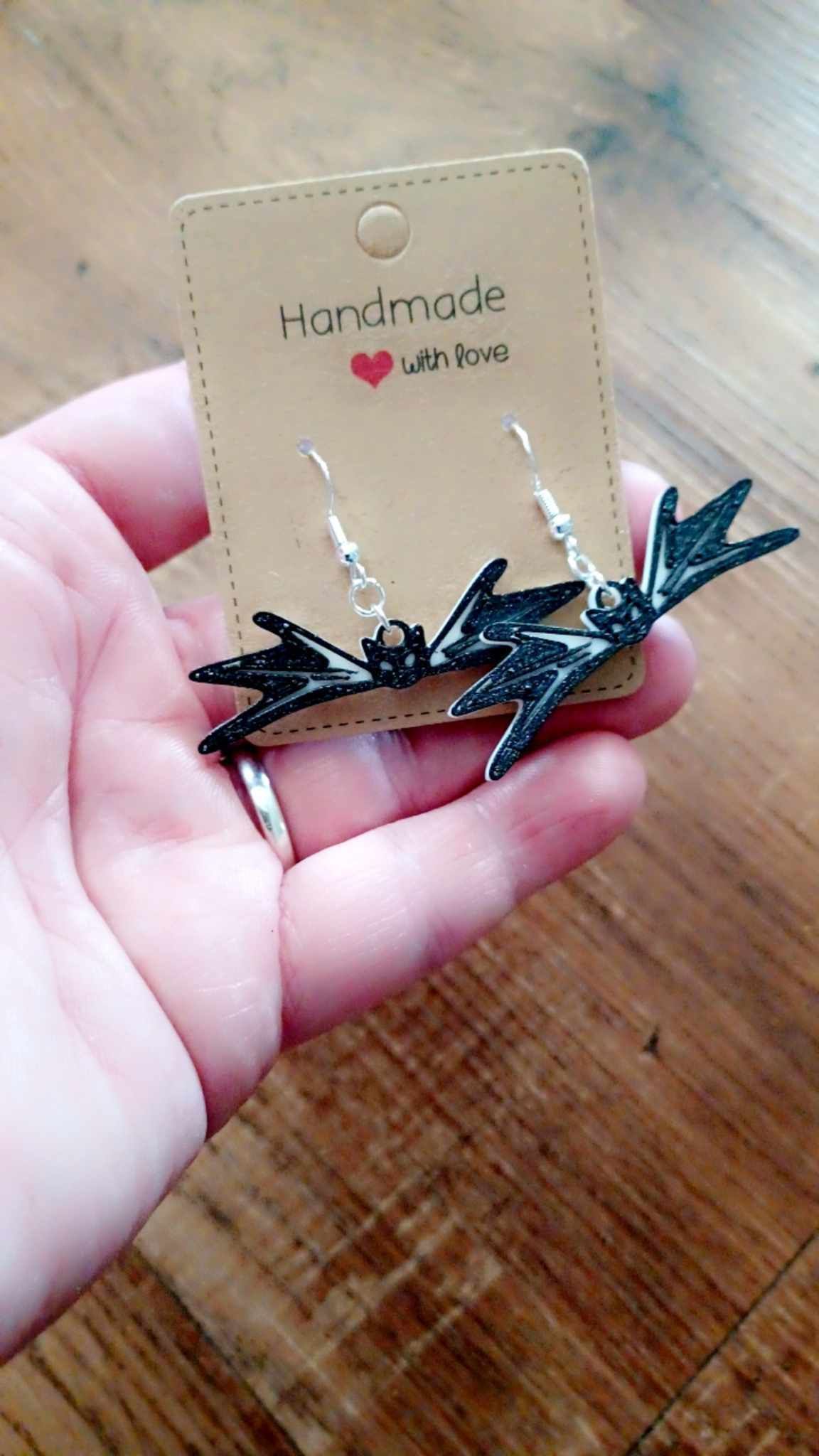 Jack skellngton Nightmare before christmas Bat bowtie earrings  3D print model_4