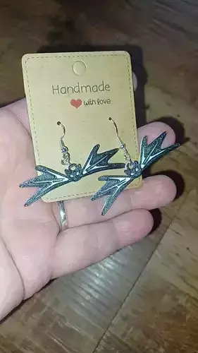 Jack skellngton Nightmare before christmas Bat bowtie earrings  3D print model