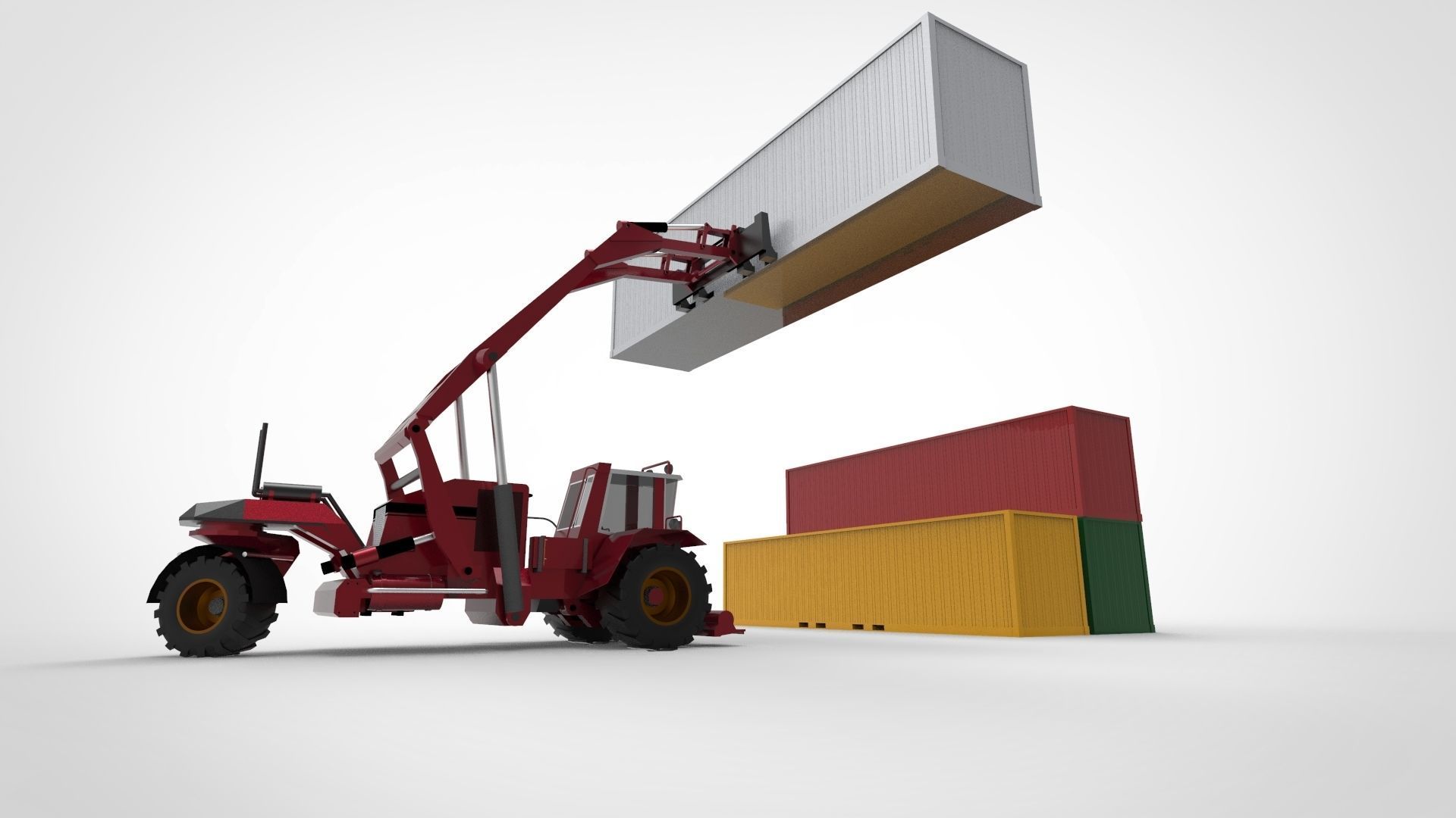Stacker Crane Low-poly 3D model_1