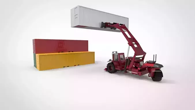 Stacker Crane Low-poly 3D model