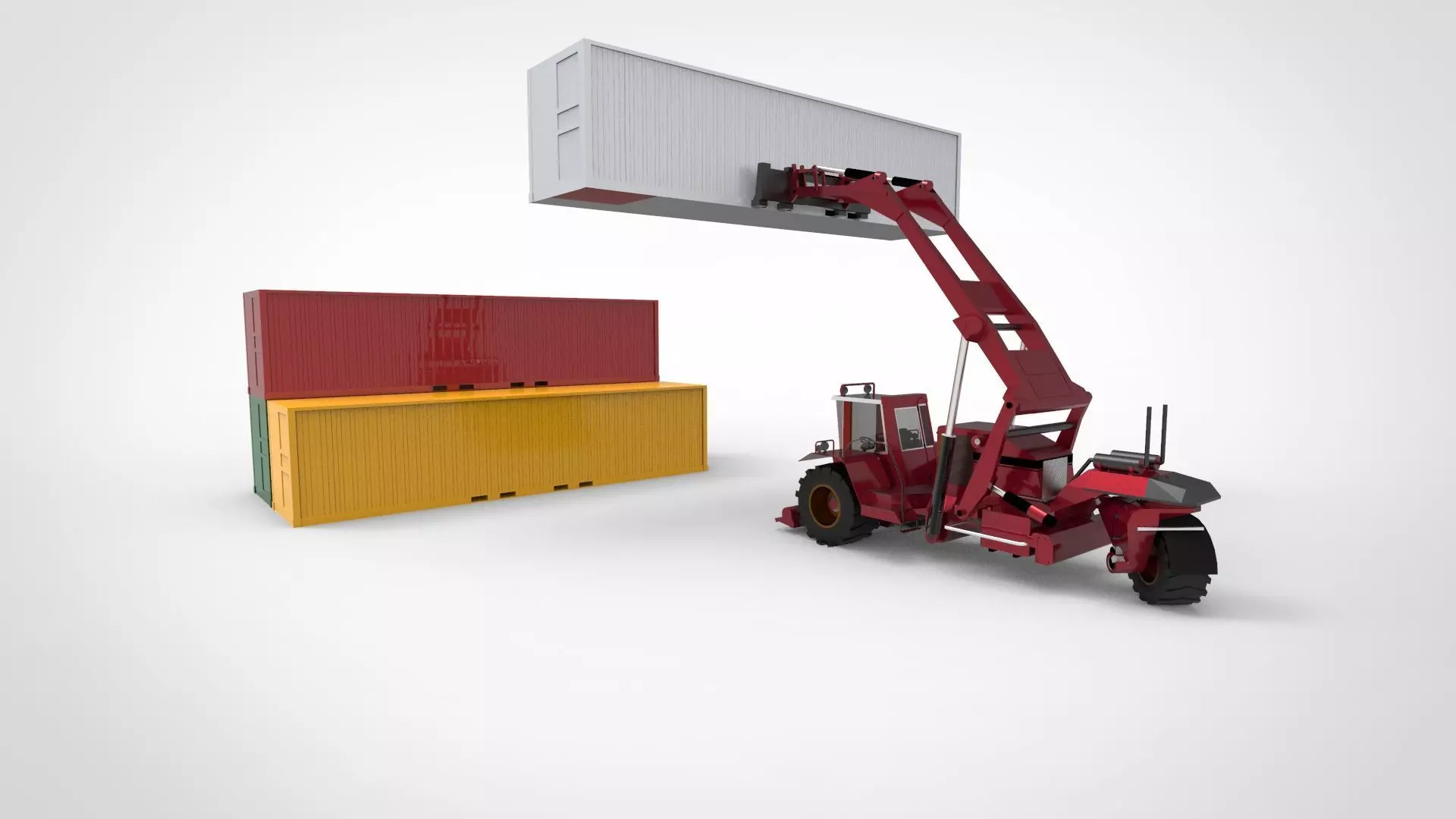 Stacker Crane Low-poly 3D model_0