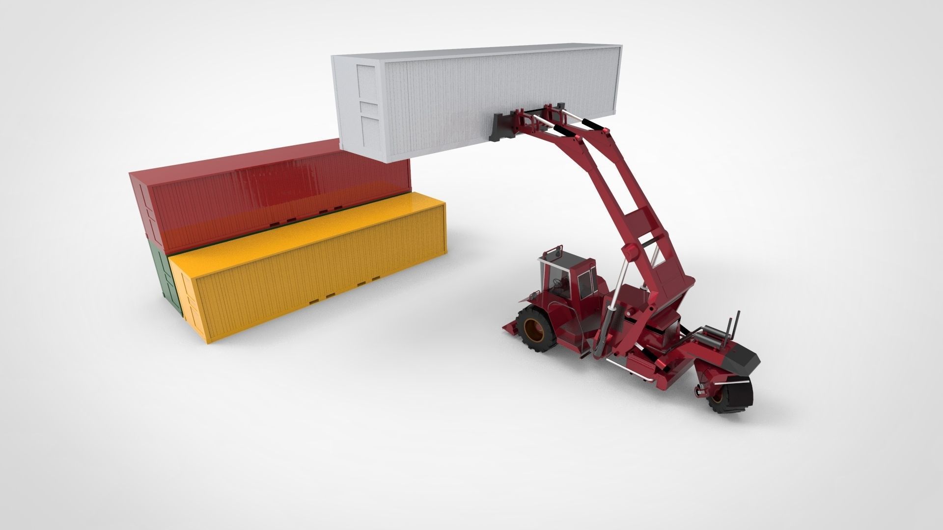 Stacker Crane Low-poly 3D model_4