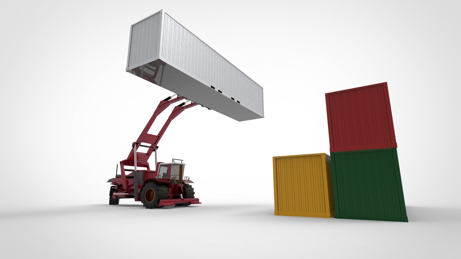 Stacker Crane Low-poly 3D model_2