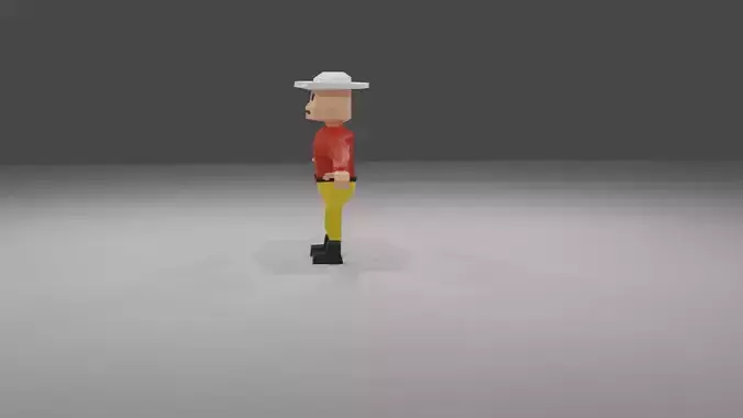 low poly man
