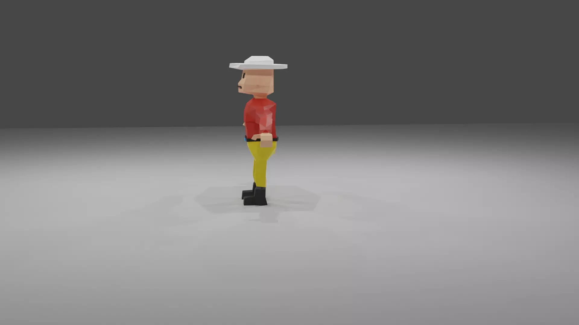 low poly man Low-poly 3D model_0
