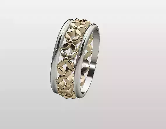 Modern flower ring