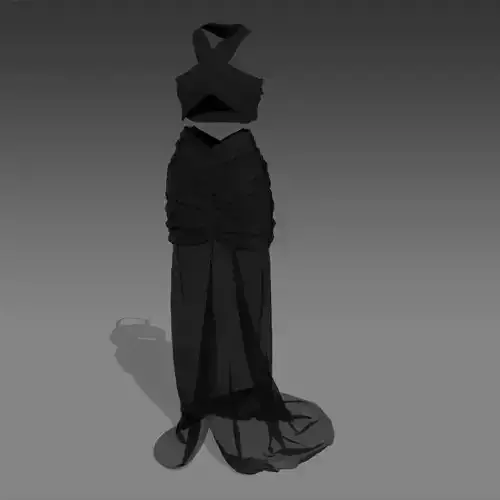 Elastic two pieces skirt and crop body 