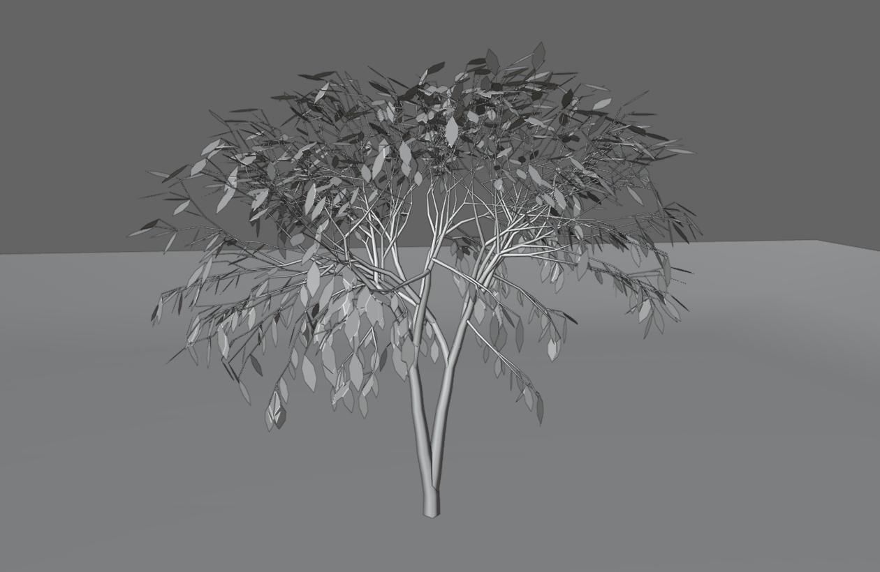 Thin Tree - Arvore fina Low-poly 3D model_19