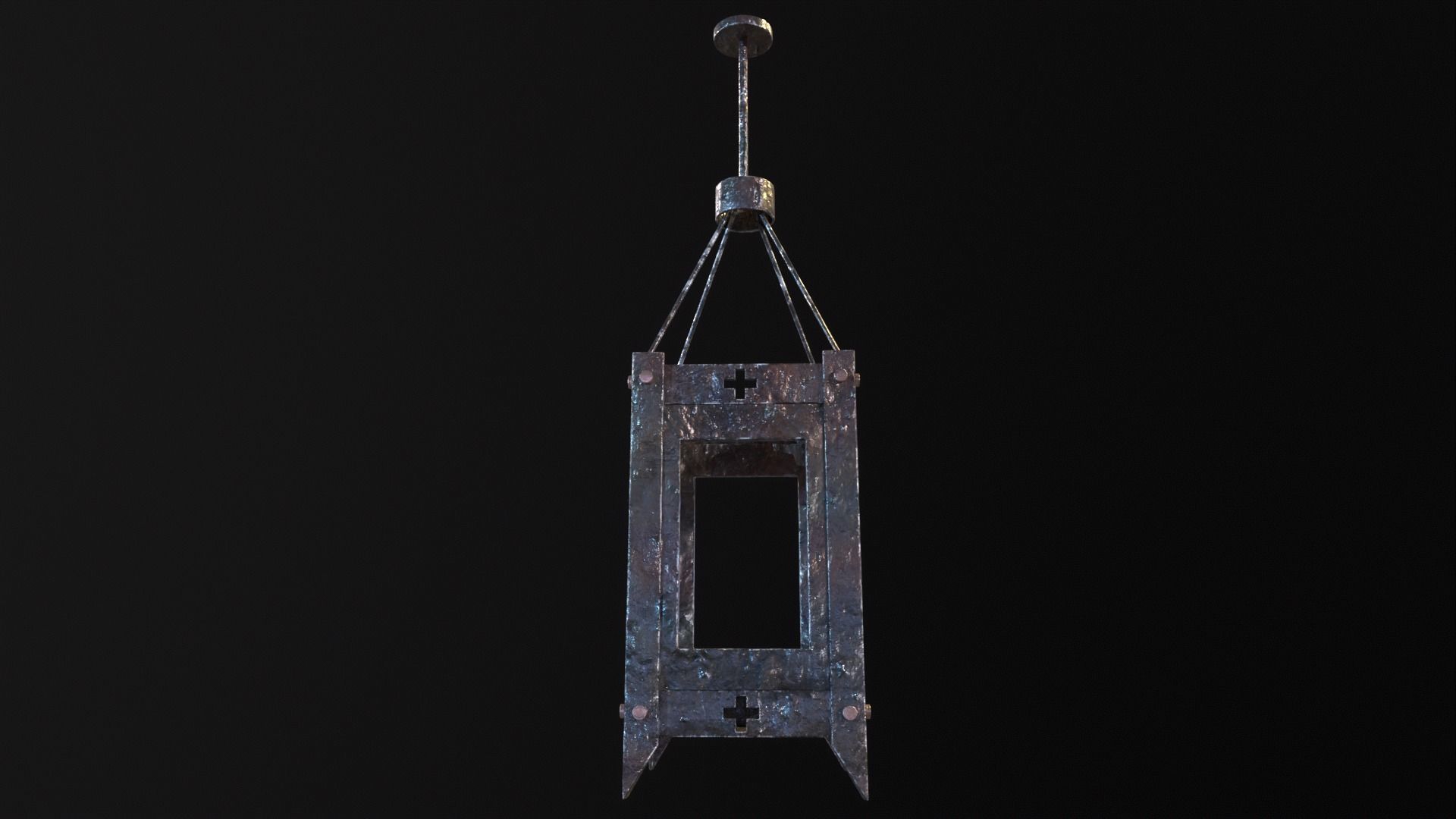 Gothic Lantern Low-poly 3D model_12